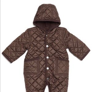 New Leveret Quilted Baby Snowsuit Brown 9 Months